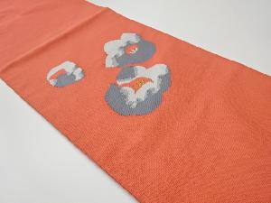 リサイクル　抽象花模様織出し名古屋帯